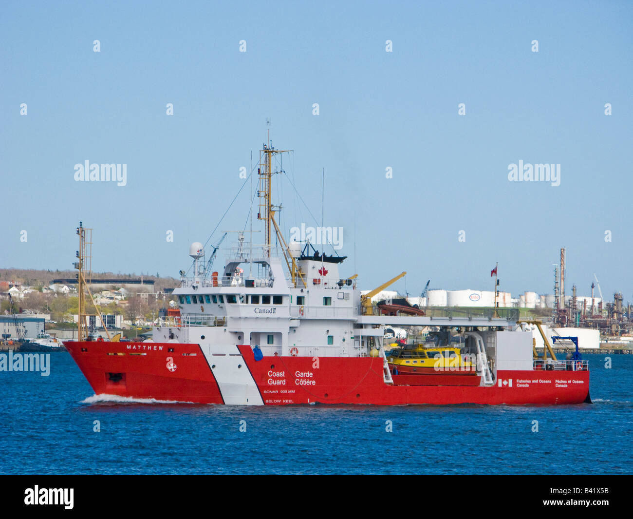 Hydrographic Survey Ship Stock Photos Hydrographic Survey Ship - ccgs matthew is a hydrographic survey ship with the canadian coast guard stock image